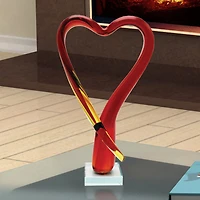 Dale Tiffany Opus Art Glass Heart Birthday Figurine