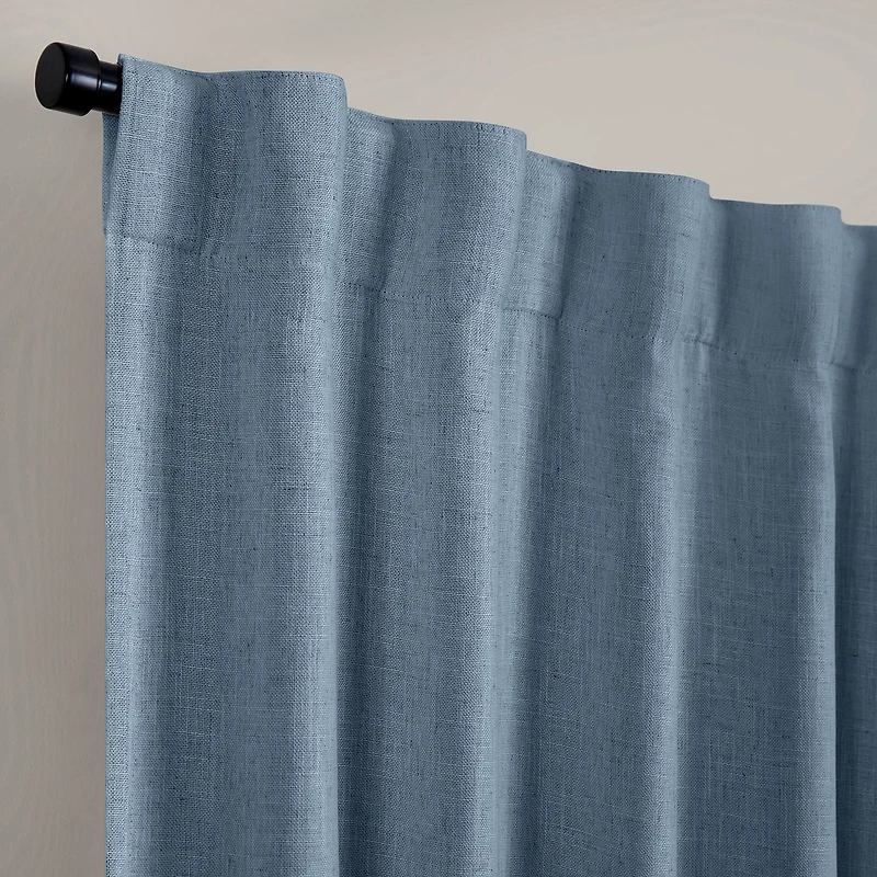 Threadmade Harrow Rod Pocket Back Tab Blackout Single Curtain Panel