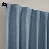 Threadmade Harrow Rod Pocket Back Tab Blackout Single Curtain Panel