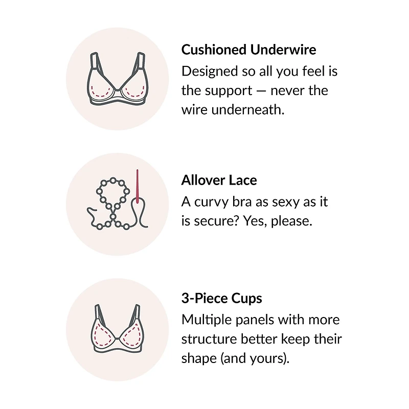 Glamorise Lace Comfort WonderWire® Underwire Bra-9855