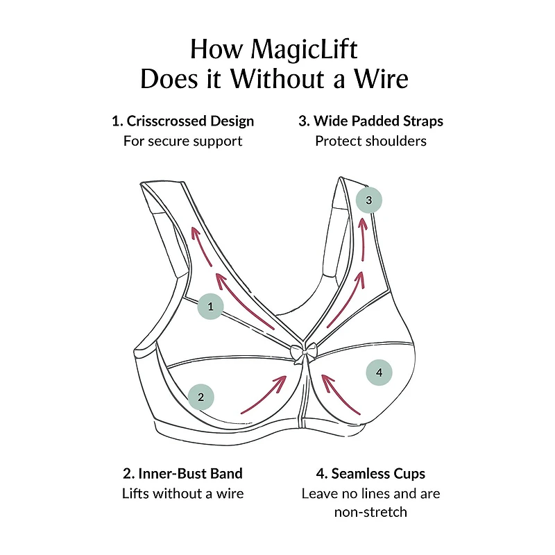 Glamorise MagicLift® Seamless T-Shirt Wirefree Bra-1080