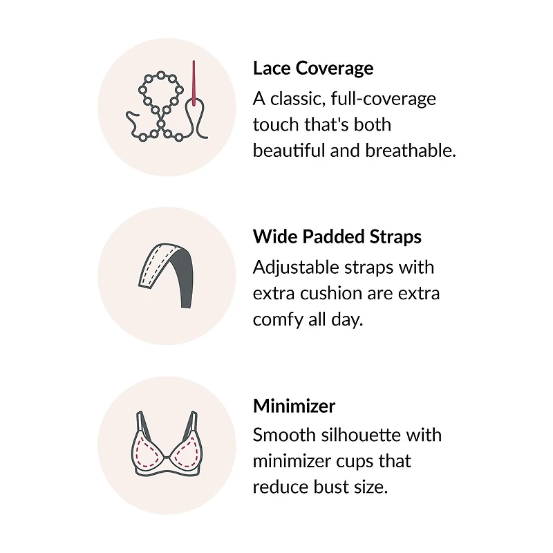 Glamorise MagicLift® Minimizer Wirefree Bra-1003