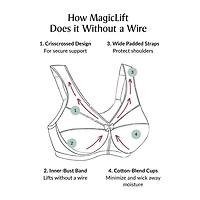 Glamorise MagicLift® Minimizer Wirefree Bra-1003