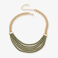 Worthington Gold Tone Womens 16 Inch Collar Necklace