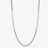 Limited Quantities! Womens White Sterling Silver Inch Strand Necklace