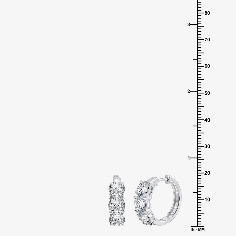 (H-I / Si2-I1) Womens 5 CT. T.W. Lab Grown White Diamond 14K Gold 18.9mm Hoop Earrings