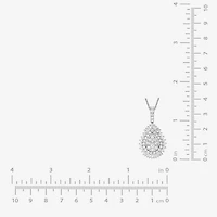 (G / Si2) Womens 2 CT. T.W. Lab Grown White Diamond 14K Gold Pear 18 Inch Pendant Necklace
