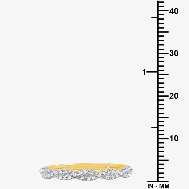 I Said Yes (H-I / I1) 1/4 CT. T.W. Lab Grown White Diamond Sterling Silver or 14K Gold Over Wedding Band