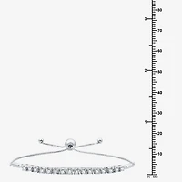 Womens 1/ CT. T.W. Lab Grown White Diamond Sterling Silver Bolo Bracelet