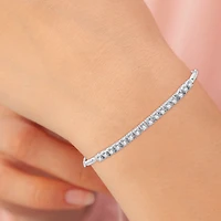Womens 1/ CT. T.W. Lab Grown White Diamond Sterling Silver Bolo Bracelet