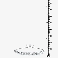 Womens 1/4 CT. T.W. Lab Grown White Diamond Sterling Silver Bolo Bracelet