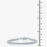 Womens 1/4 CT. T.W. Lab Grown White Diamond Sterling Silver 7.5 Inch Tennis Bracelet