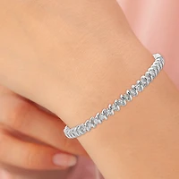 Womens 1/4 CT. T.W. Lab Grown White Diamond Sterling Silver 7.5 Inch Tennis Bracelet