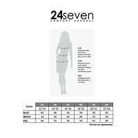 24seven Comfort Apparel Ruched Front Womens Plus Short Sleeve Abstract Wrap Dress
