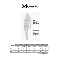 24seven Comfort Apparel Womens Plus Keyhole Neck Sleeveless Floral A-Line Dress