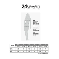 24seven Comfort Apparel Womens Plus Midi Crew Neck Short Sleeve Maxi Dress