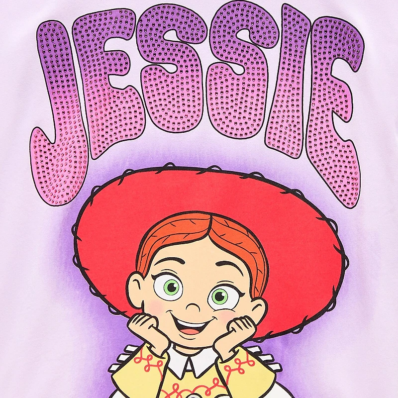 Disney Collection Little & Big Kid Girls Crew Neck Short Sleeve Regular Fit Jessie Toy Story Graphic T-Shirt