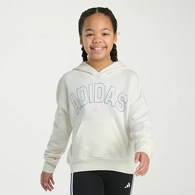 adidas Big Kid Girls Long Sleeve Fleece Active Hoodie