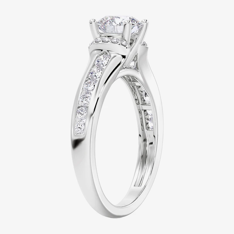 Signature By Modern Bride (F / Vs2) Womens 5 1/2 CT. T.W. Lab Grown White Diamond 10K Gold Round Side Stone Bridal Set