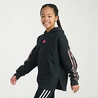 adidas Big Kid Girls Long Sleeve Embroidered Fleece Active Hoodie