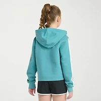 adidas Big Kid Girls Long Sleeve Embroidered Fleece Zipper Active Hoodie