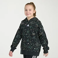 adidas Big Kid Girls Long Sleeve Embroidered Fleece Active Hoodie