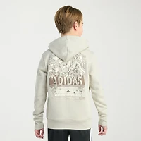 adidas Big Kid Boys Long Sleeve Fleece Active Hoodie