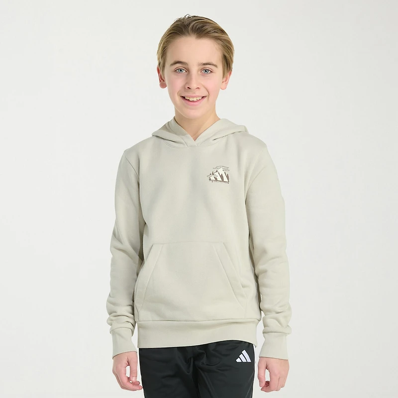 adidas Big Kid Boys Long Sleeve Fleece Active Hoodie