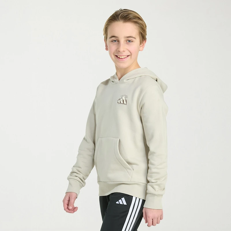 adidas Big Kid Boys Long Sleeve Fleece Active Hoodie