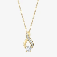 (F / Vs2) Womens 1 CT. T.W. Lab Grown White Diamond 10K Gold 18 Inch Pendant Necklace