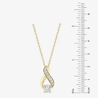 (F / Vs2) Womens 1 CT. T.W. Lab Grown White Diamond 10K Gold 18 Inch Pendant Necklace