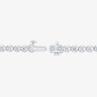 F / Vs2) Womens Ct.T.W. Lab Grown White Diamond 10K Gold Inch Tennis Bracelet