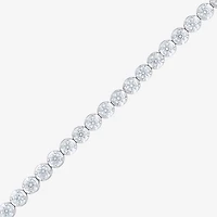 F / Vs2) Womens Ct.T.W. Lab Grown White Diamond 10K Gold Inch Tennis Bracelet