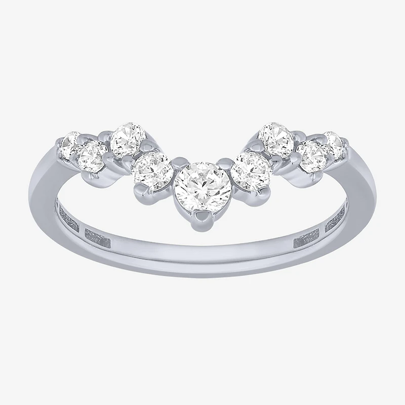(F / Vs2) Womens 3/8 CT. T.W. Lab Grown White Diamond 10K Gold Wedding Band