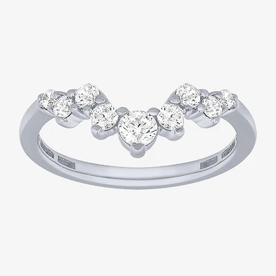 (F / Vs2) Womens 3/8 CT. T.W. Lab Grown White Diamond 10K Gold Wedding Band
