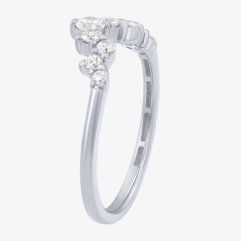(F / Vs2) Womens 3/8 CT. T.W. Lab Grown White Diamond 10K Gold Wedding Band
