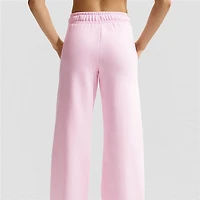 Nike Club Womens Lightweight Wide Leg Mid Rise Fleece Sweatpant