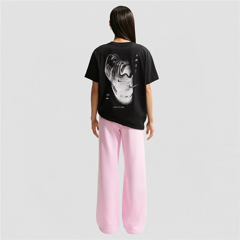 Nike Club Womens Lightweight Wide Leg Mid Rise Fleece Sweatpant