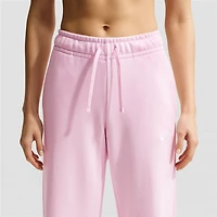 Nike Club Womens Lightweight Wide Leg Mid Rise Fleece Sweatpant