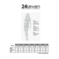 24seven Comfort Apparel Womens Plus Round Neck Sleeveless Shift Dress