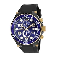 Invicta® Pro Diver Mens Black Silicone Strap Chronograph Sport Watch 17814
