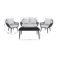 Safavieh Elsbeth 4-pc. Conversation Set Cushioned