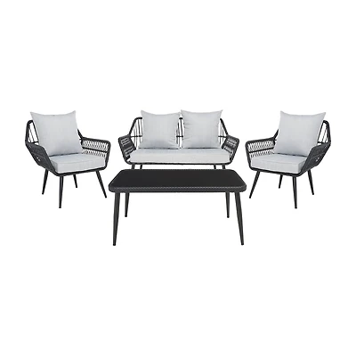 Safavieh Elsbeth 4-pc. Conversation Set Cushioned