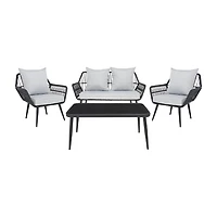 Safavieh Elsbeth 4-pc. Conversation Set Cushioned