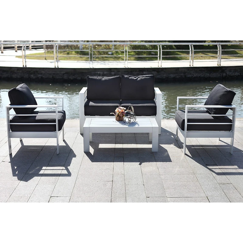 Safavieh Nason 4-pc. Conversation Set Cushioned