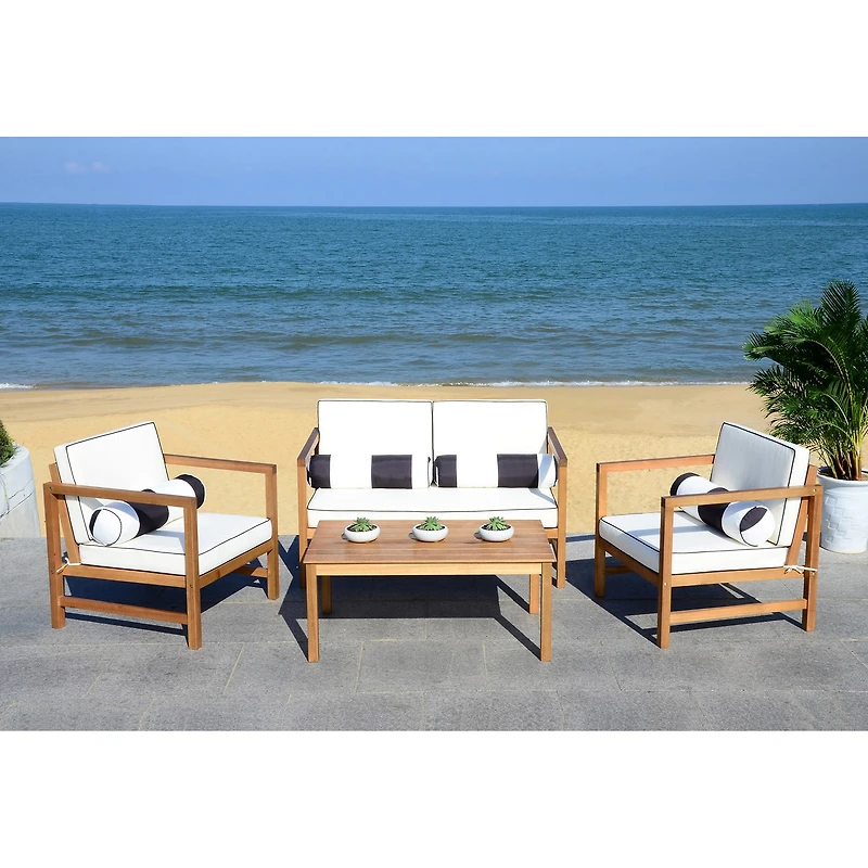 Safavieh Montez 4-pc. Conversation Set Cushioned