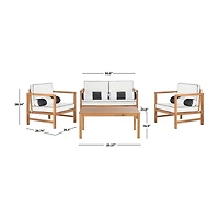 Safavieh Montez 4-pc. Conversation Set Cushioned