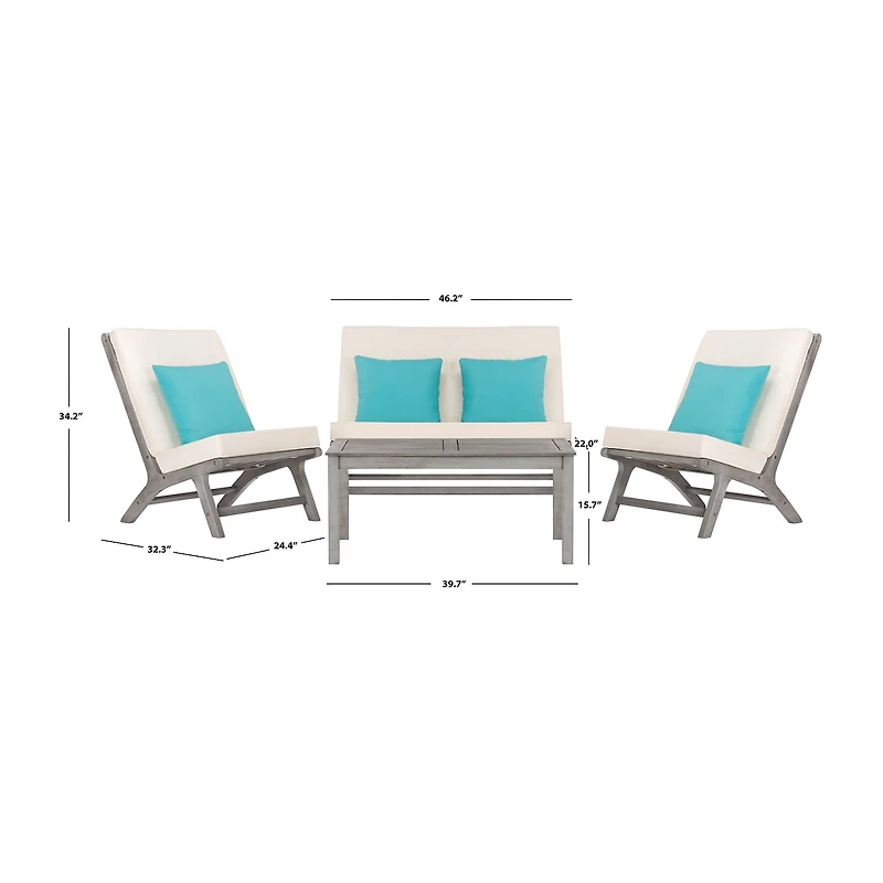 Safavieh Chaston 4-pc. Conversation Set Cushioned