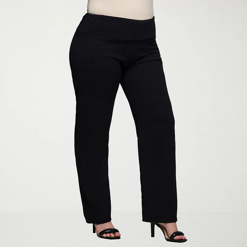 24seven Comfort Apparel Womens Plus Skinny Mid Rise Pant
