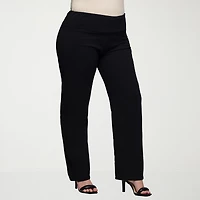 24seven Comfort Apparel Womens Plus Skinny Mid Rise Pant